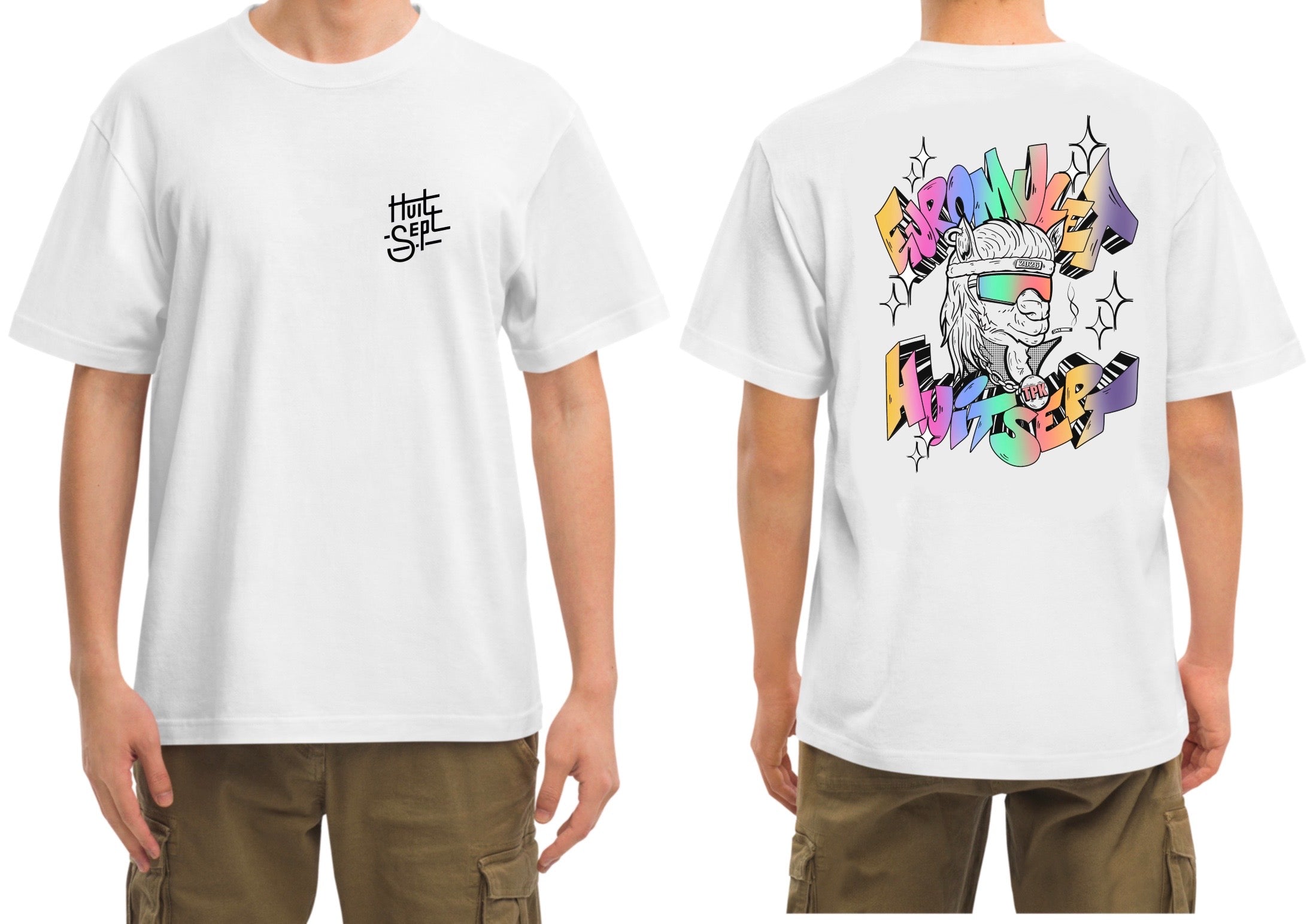 T-shirt collab EUROMULET / HUITSEPT sérigraphié